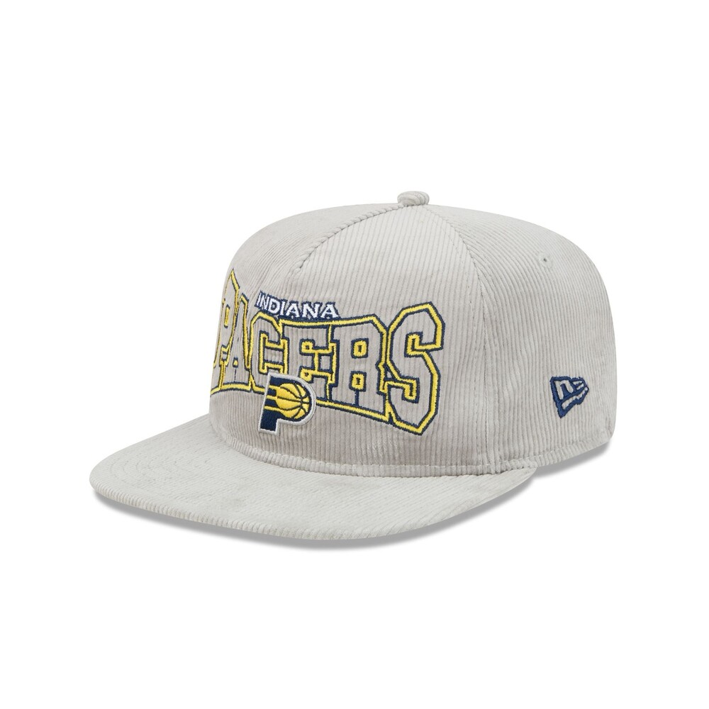 New Era Indiana Pacers Gray Cord Golfer Hat - One Size